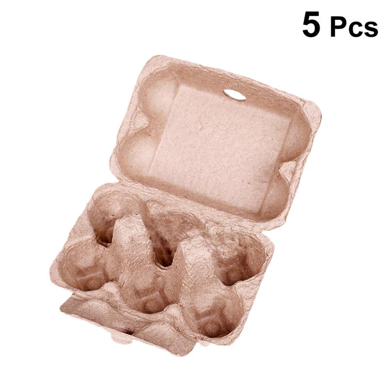 Caja de almacenamiento de huevos plegable, equipo agrícola para pollos, caja de cartón portátil, rejilla de 6 huevos, estante organizador de cocina, 5 uds.