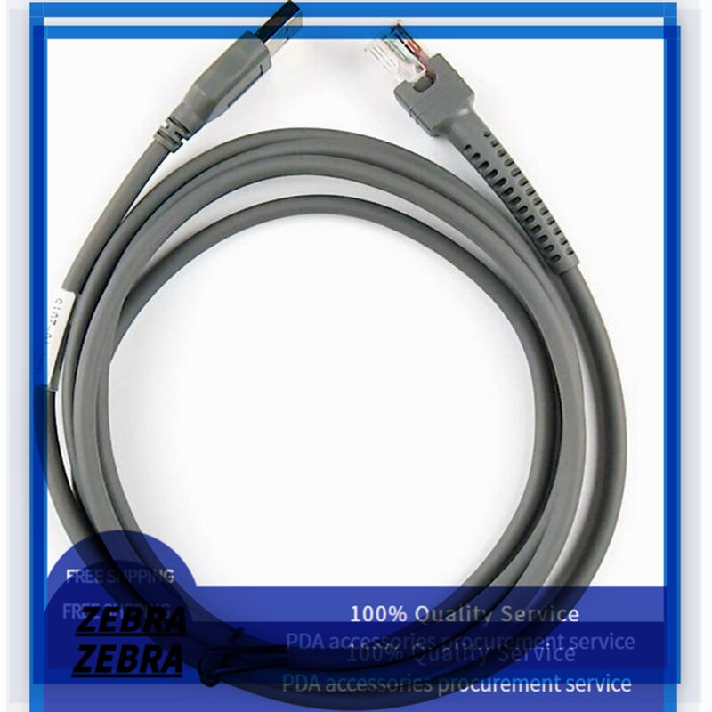 2M Usb Kabel Voor Symbol LS2208 LS4208 LS3008 Barcode Scanner (CBA-U01-S07ZAR Z17) (5 Stuks), brand En Originele