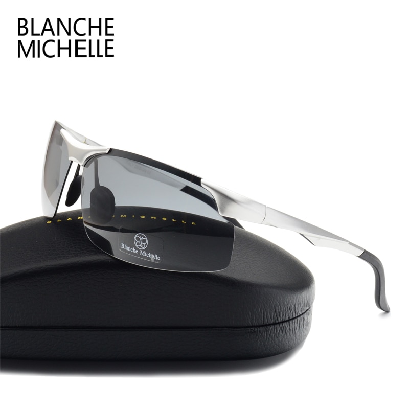 Aluminium Magnesium Mannen Zonnebril Gepolariseerde Sport Driving Night Vision Goggles Sunglass Vissen UV400 Randloze Zonnebril sunglasses men sun glasses man sunglass