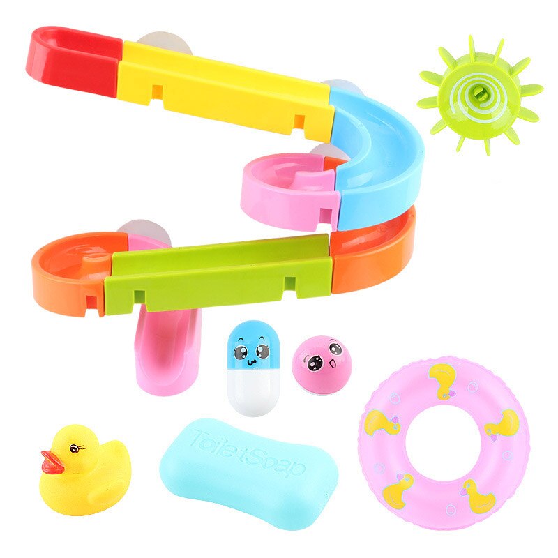 QWZ Baby Bad Spielzeug Saugnapf Marmor Rennen Umlaufbahnen Track Kinder Badezimmer Badewanne Spielen Wasser Spielzeug Dusche Spiele Schwimmen Pool werkzeuge: 836-2 without box