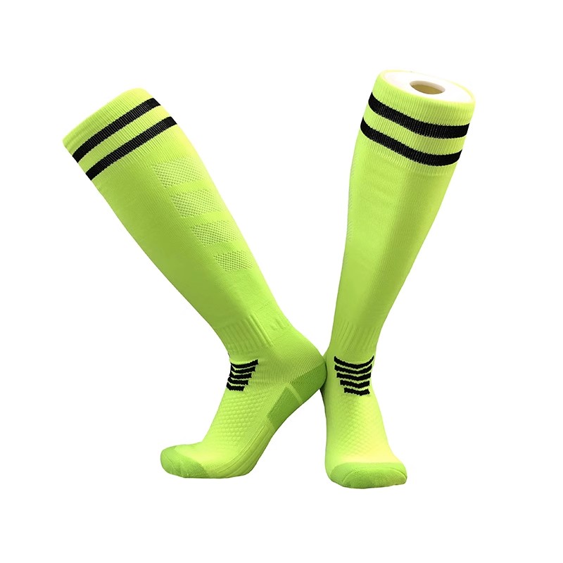 Calcetines de fútbol profesionales para niños y adultos, medias largas de entrenamiento hasta la rodilla, transpirables, de nailon