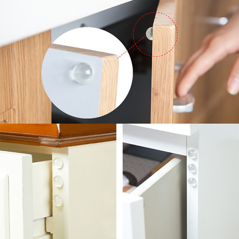 24 Stuks Hars Mute Pads Deurknop Muur Botsingen Wc Deksel Beschermende Transparante Sticker Anti-Slip