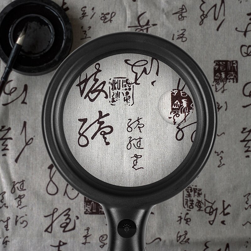 Magnifying Glass with Light, 5X 10X Magnification with LED Illuminated, Handheld Magnifying Glass