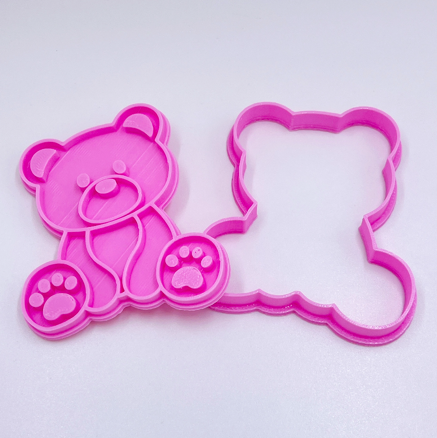 Taartdecoratie Kleine Beer Vorm Embosser Cookie Cutter Stempel Fondant Plastic Cutter Cakevorm Gereedschappen Fondant Bakken