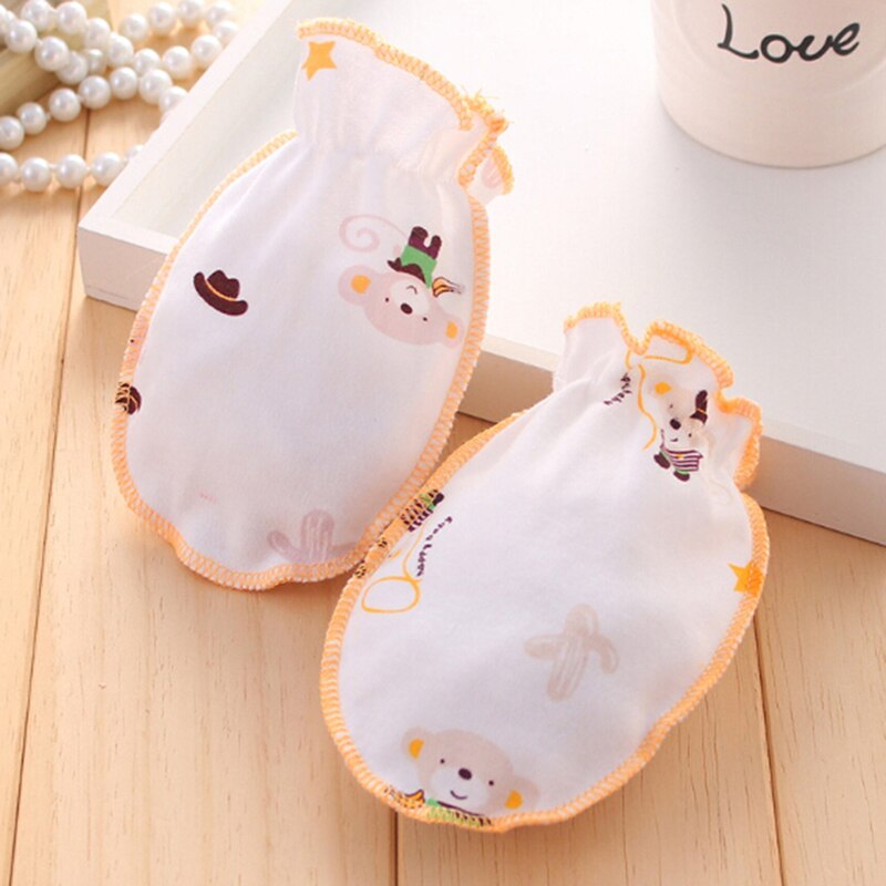 1 paire coton mélangé bébé gants Anti rayure visage main gardes Protection doux -né moufles bébé douche pour bébé fille garçon