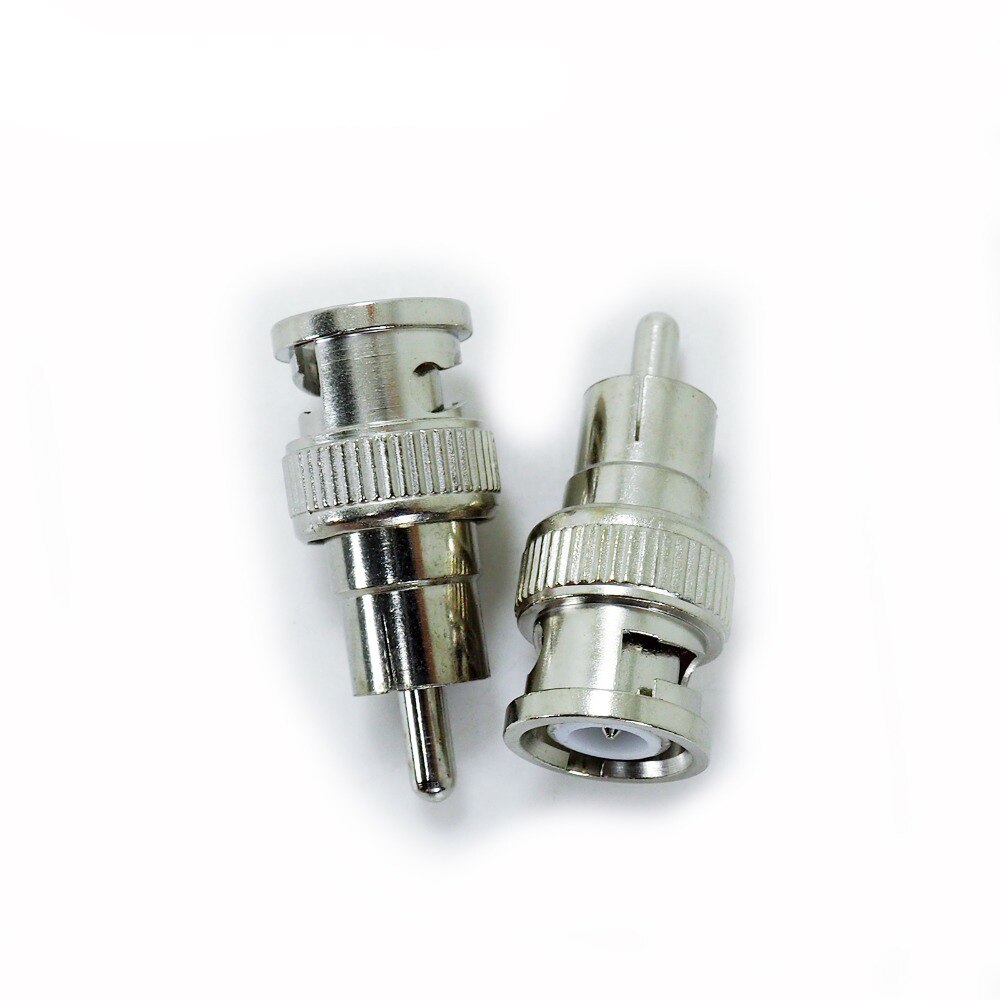Convertidor de comunicación macho BNC a RCA conector coaxial macho completamente moldeado, adaptador para cámara de CCTV, entrada/salida de vídeo