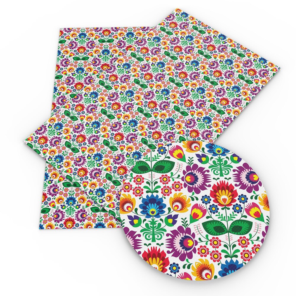 David Accessoires 20*34Cm Bloemen Glad Faux Synthetisch Leer Stof, diy Naaien Haar Boog Zak Ambachten Materiaal, 1Yc12249: 1102349028
