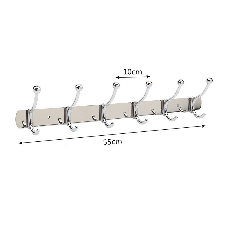 6 to haken jas hoed kleding robe houder rek haak wandhanger hangend roestvrij staal huishoudelijke hakenset 12 keuken badkamer