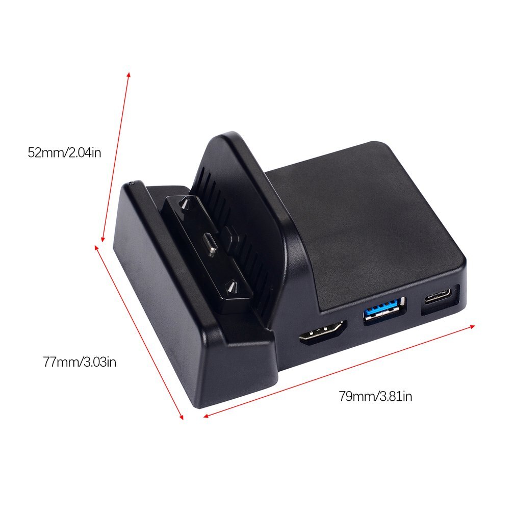 Mini DIY Replacement Dock Case for Nintendo Switch Docking Station Portable