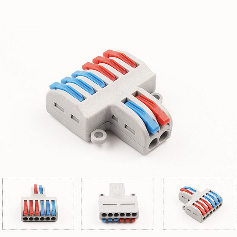 5/10pcs/Lot SPL-42/62 Mini Fast Wire Connector Universal Wiring Cable Connector Push-in Conductor Terminal Block