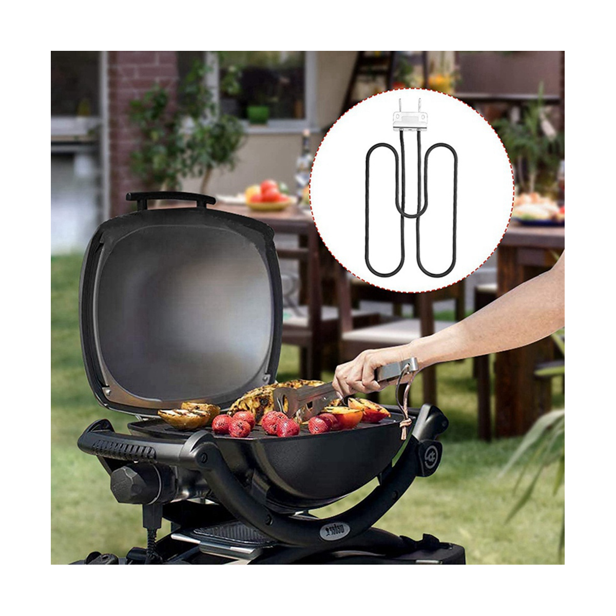 66631 weber elektro grill ersatzteile heizelemente 2200w für weber q140/q1400 eu stecker