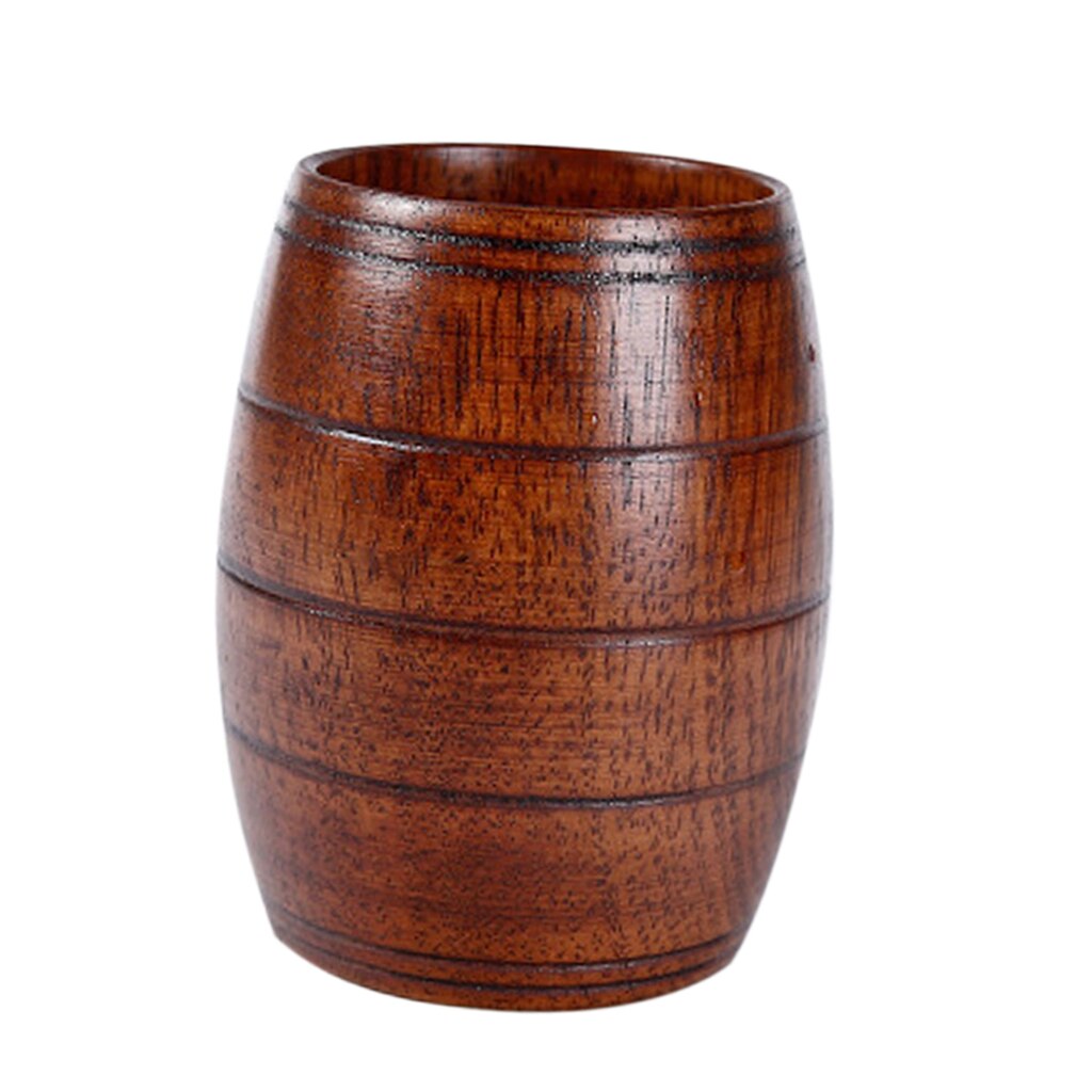 Wood Wooden Milk Beer Mug Tea Beer Cup Barrel Drink Mug Vintage