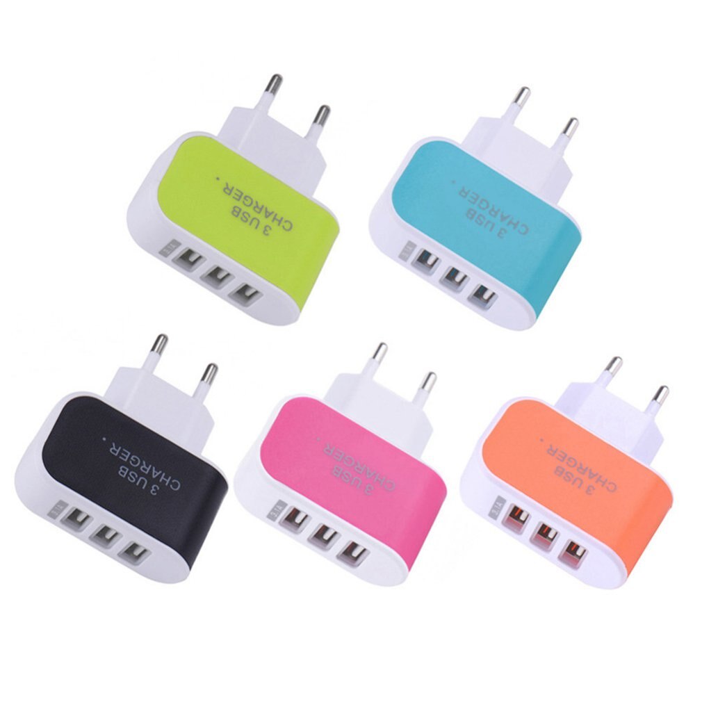 Triple USB Port Home Travel Charger Adapter Smart Charging Head