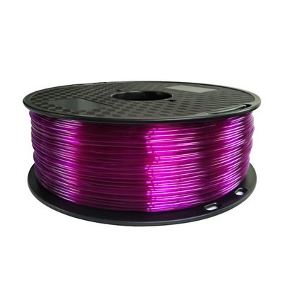 3D Printer Filament 1.75mm 250G TPU 3D Plastic Printing Filament Flexible Filament Printing Materials Gray Black Red Color: Transparent Purple