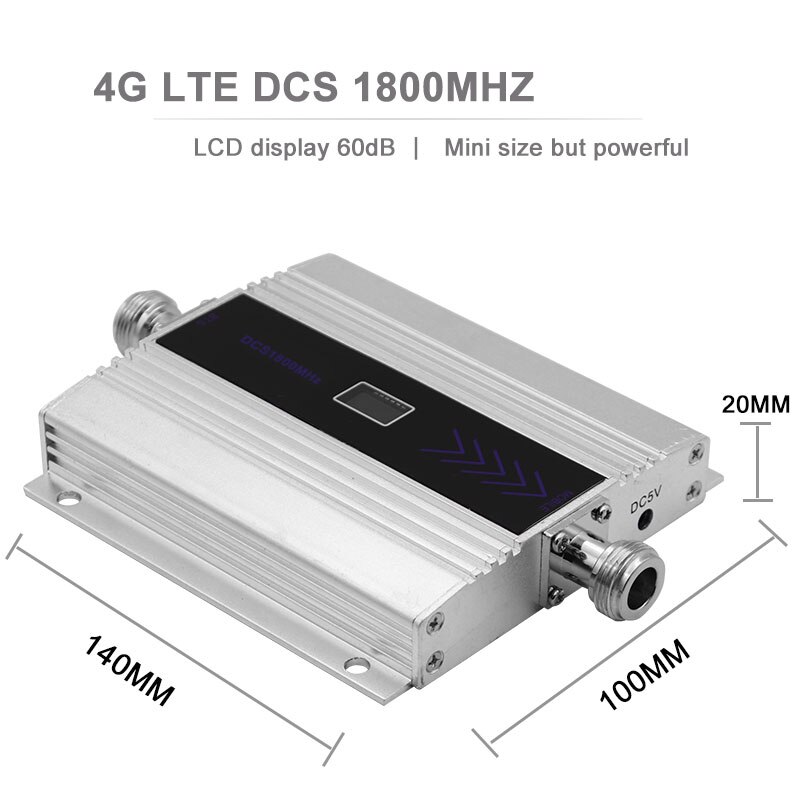 LTE 4G Cellular Signal Booster 2G 4G Car Cell Phone Amplifier DCS 1800MHz Band3 LCD Display With Whip Antenna For Vehicle Use -