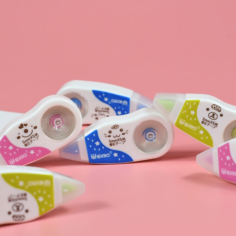 A12 Mini cinta correctora blanca 6 unids/bolsa escuela suministros de oficina estudiante papelería oficina Accessoeis