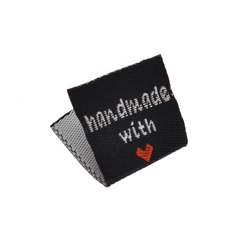 100 stücke handgefertigt Mit Liebe Kleidung Etiketten DIY Gedruckt Etiketten Für Kleidung NäHenne Zubehör Bekleidungs Etiketten