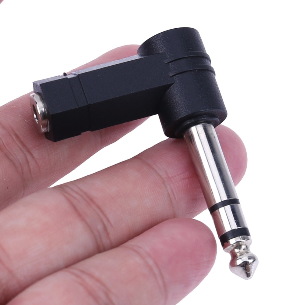 90 stopni 3.5 do 6.35/6.5mm 1/4 "Mono Jack głośnik Stereo Adapter Audio wtyczka 3.5mm TRS złącze konwerter słuchawki AUX kabel