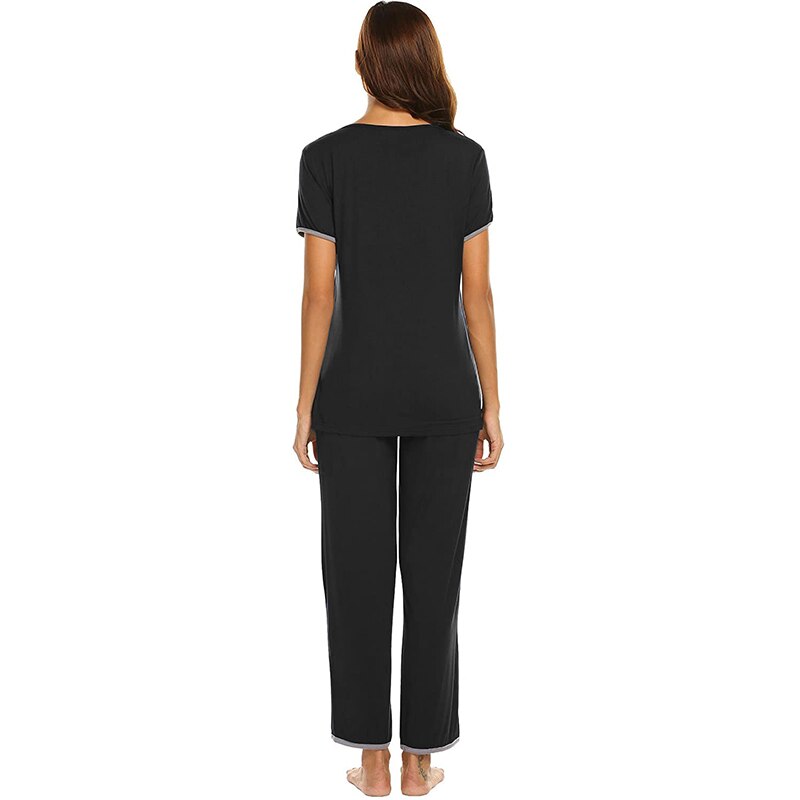 Maternité soins infirmiers vêtements de nuit pour les femmes enceintes décontracté solide allaitement pyjamas ensemble maternité maison vêtements grossesse hauts + pantalons
