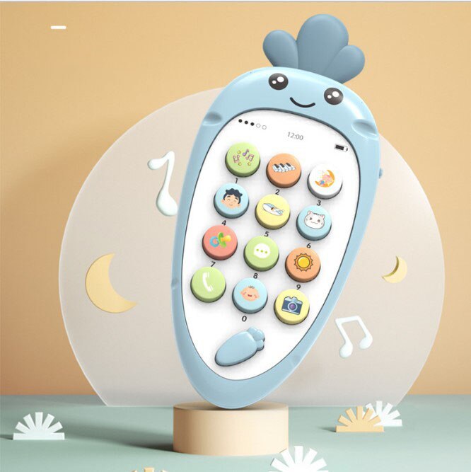 Baby Spielzeug Spaß Wenig Laut Glocke Baby Ball Rasseln Spielzeug Entwickeln Baby Intelligenz Greifen Spielzeug HandBell Rassel Spielzeug Für Baby/Infant: Mobile Phone Blue