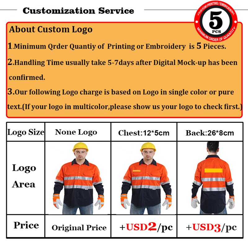 Hi Vis Shirt Men Reflective Safety Workshop Shirt Men Mechanic Long Sleeves Shirt For Men S/M/L/XL/XXL/XXXL/4XL