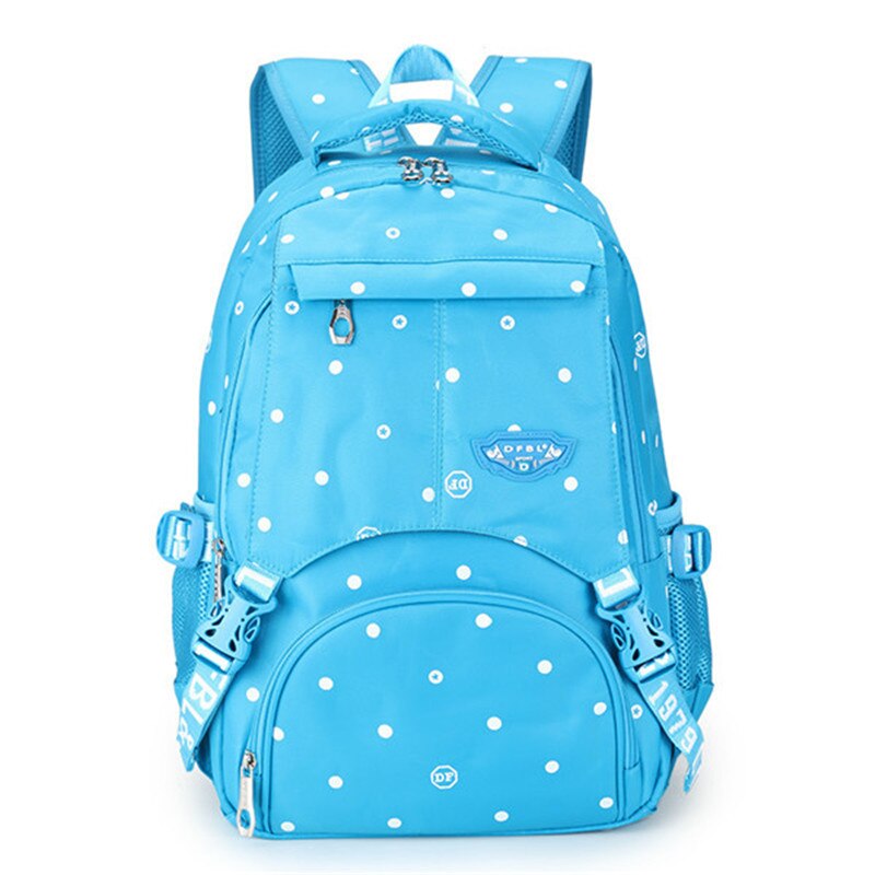 Mochila de camuflaje con estampado único y colorido para mujer, mochila Oxford impermeable para niños, mochila escolar de gran capacidad para niñas: Azul