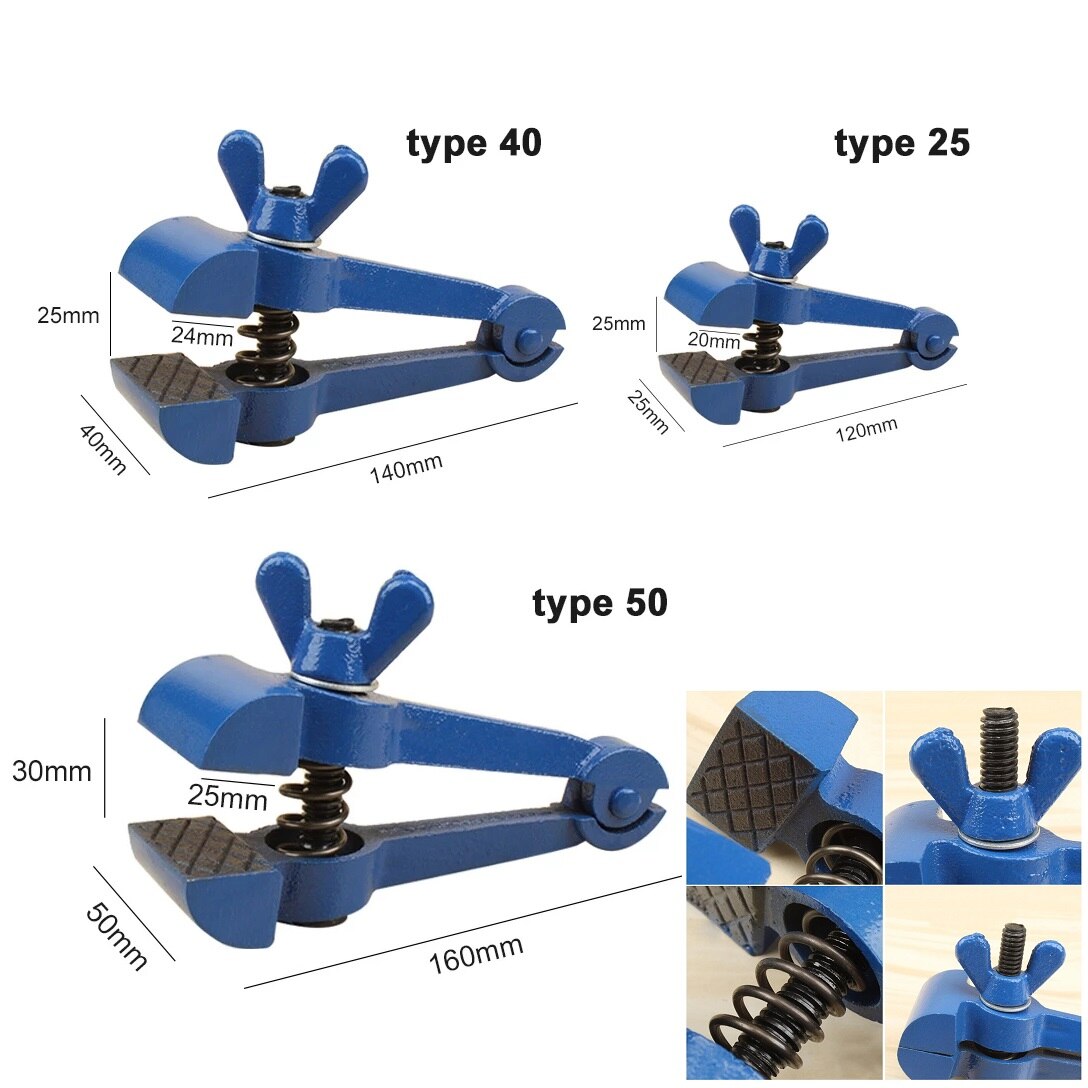 Draagbare Mini Hand Vise Hand Tool Type 25/40/50 Zware Kaak Vice Precisie Bankschroef Accessoires Hand Held Clamp