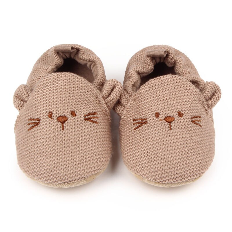 Oso Panda bebé de dibujo zapatos con orejas de suela suave antideslizante niña Niño Zapatos de otoño Infantil Niño en primer lugar los caminantes zapatos
