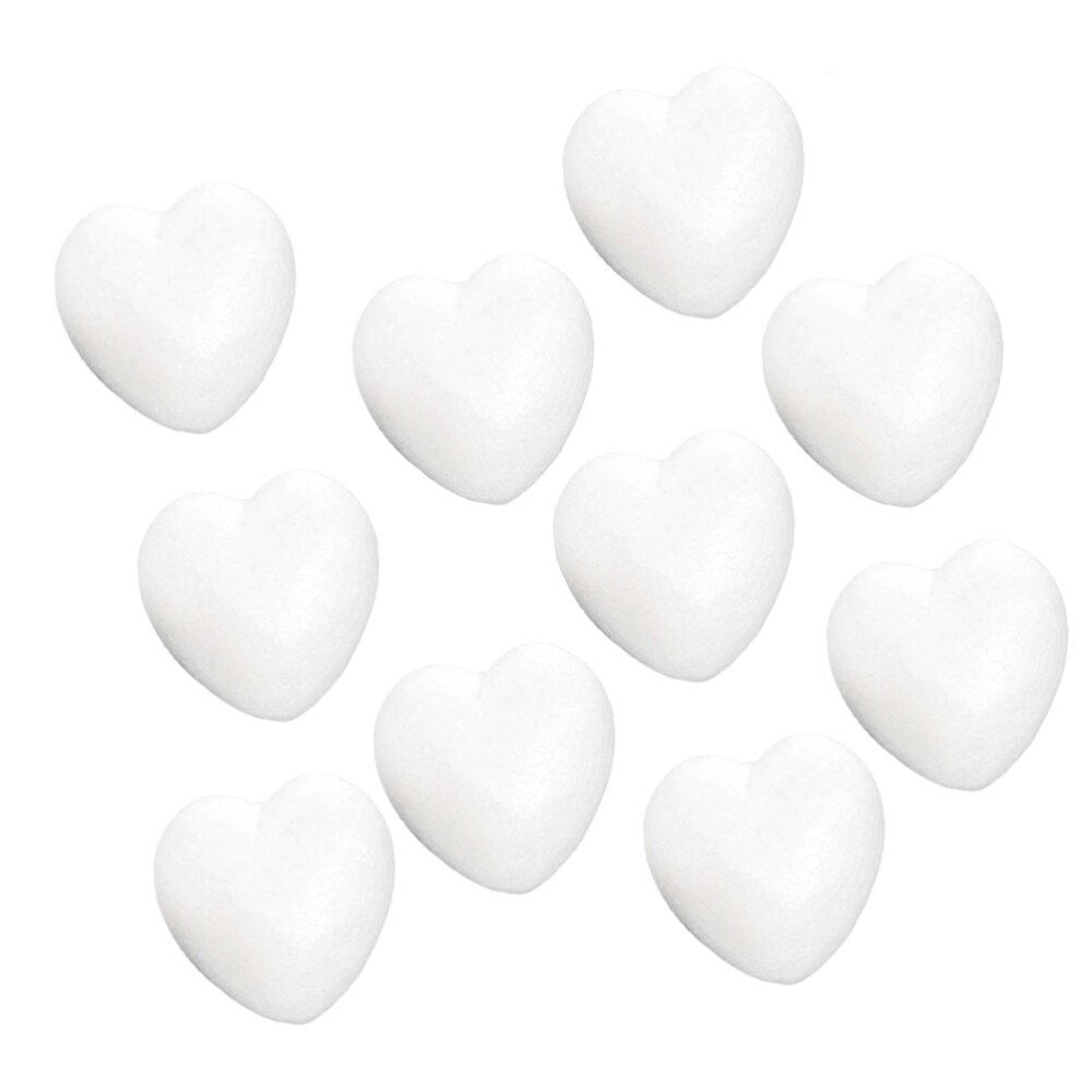 10 stuks 2cm- vormige piepschuim ornamenten diy knutsel feestdecoratie: Hart