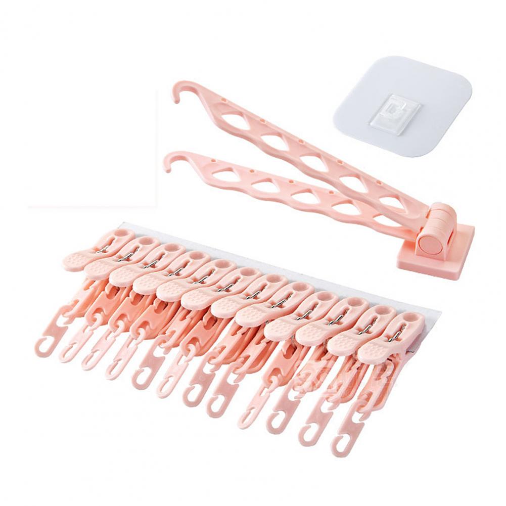 Multifunctionele Hangers Verwijderbare Huishouden Muur Haken Beugel Plastic Winddicht Hanger Wasknijper Ondergoed Sokken Droogrek