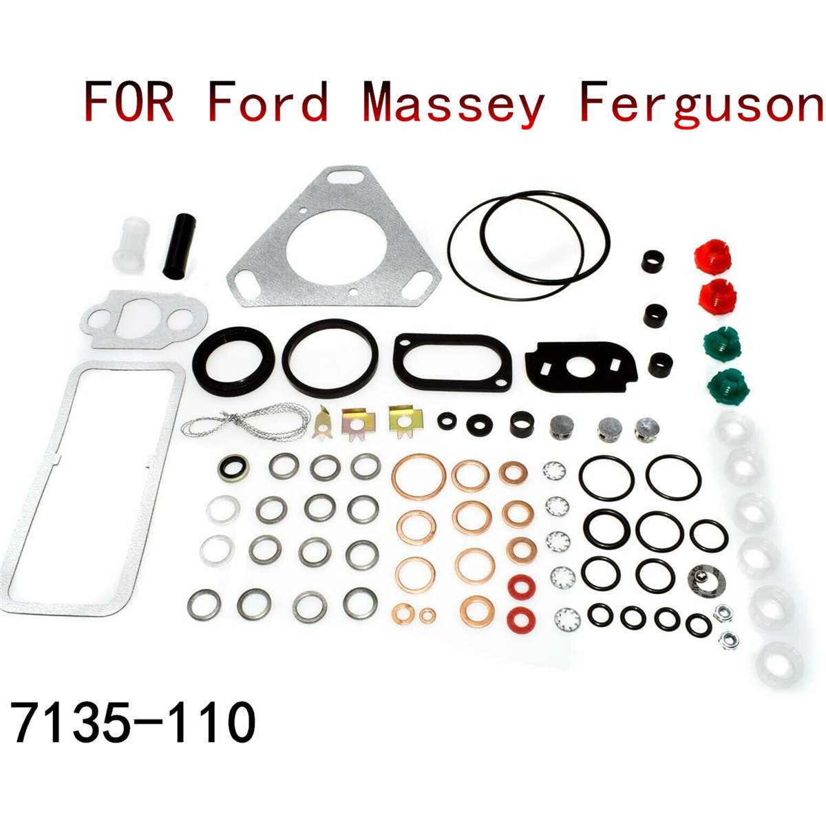 Diesel Engine Fuel Injection Pump Gasket Set Copper Shim Sealing O-ring Repair Kit CAV Tractor Pump Kit for Ford Massey Ferguson