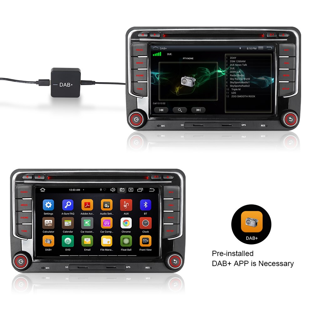 JUNHUA Amplified Digital Radio DAB+ Box Aerial Antenna Windscreen Glass Mount For Android radio Stereo DVD Player