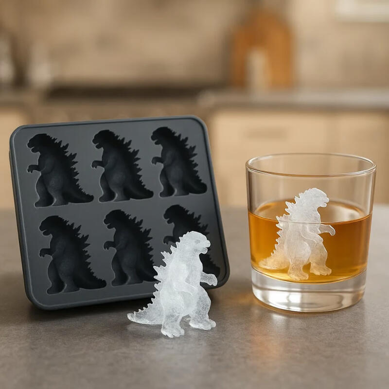 6 Grid Monster Ice Mold Large Silicone Ice Cube Molds Makes Ice Dragon DIY Ice Maker Ice Cube Tray Household Ice Lattice Whiskey
