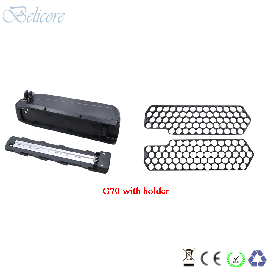Neue hailong hai batterie fallen 36v 48v 52v leere ebike batterie fallen unten rohr batterie Kasten 80 stücke zellen