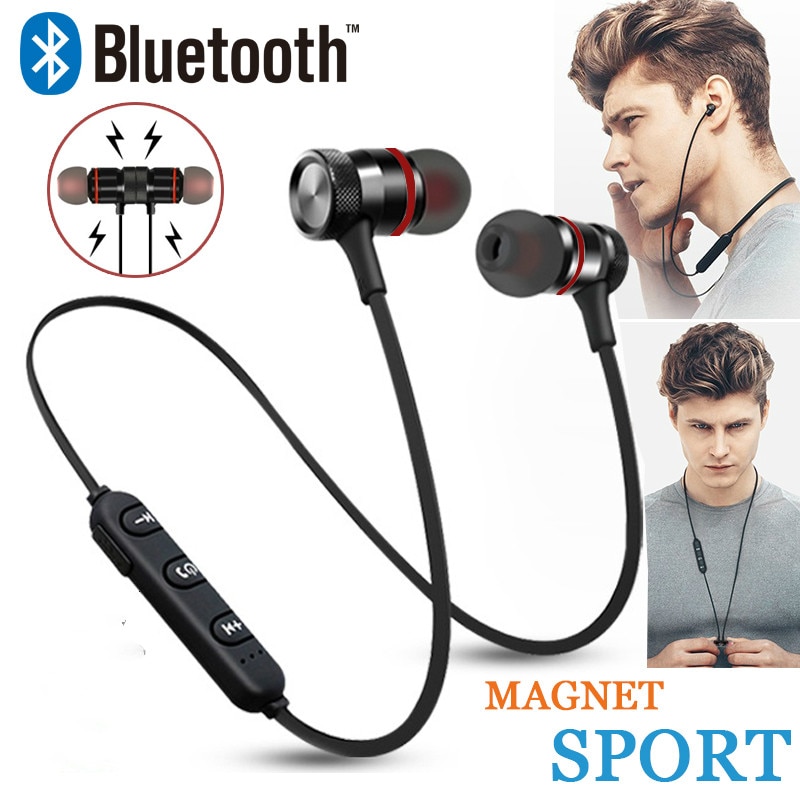 Bluetooth Headset Draadloze Hoofdtelefoon Stereo Sport Magnetische Oortelefoon Hifi Met Microfoon Voor Xiaomi Alle Slimme Mobiele Telefoons