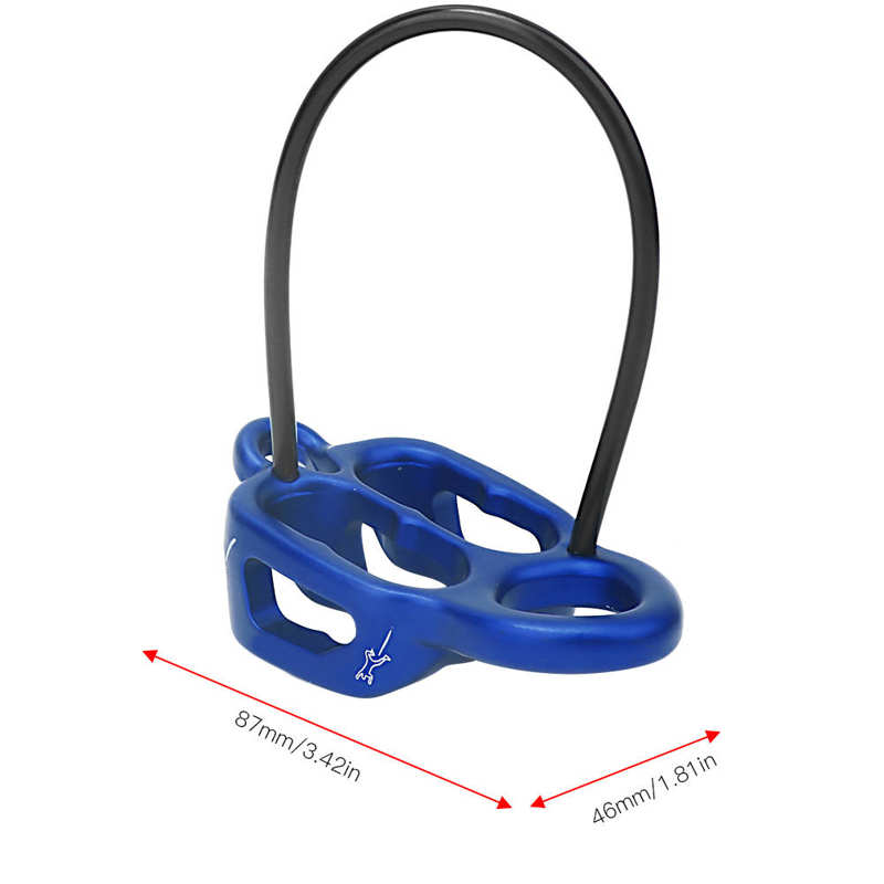 Outdoor Descender High Altitude Slow ATC Protector Descending Device Safety for Rock Climbing Outdoor: Blue