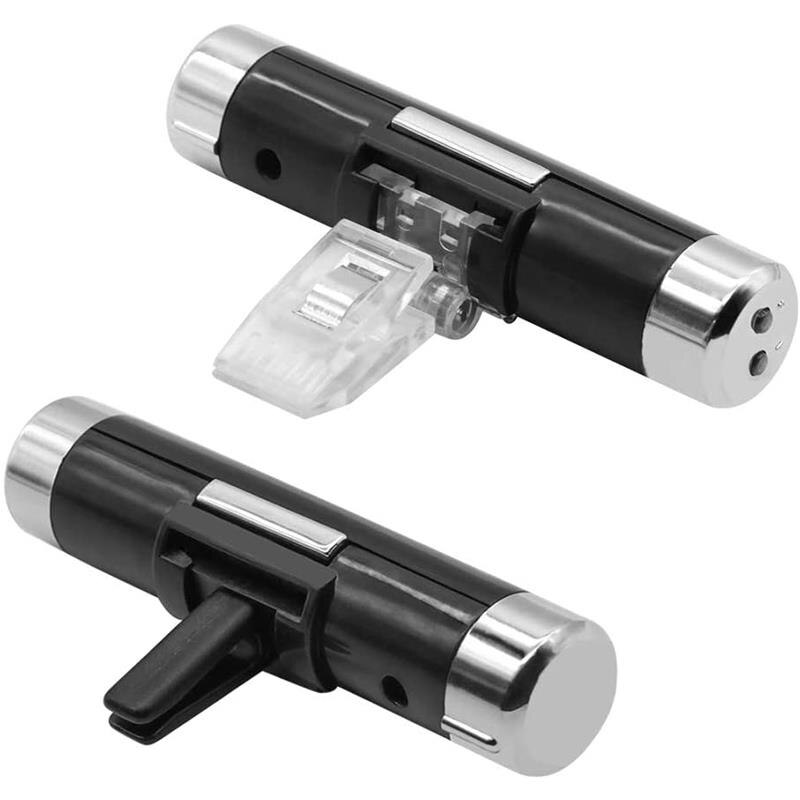 2 in 1 Mini Car Digital Clock&Temperature LCD Display Auto Electronic Time Temperature Monitor Blue Backlight w/2 Clips