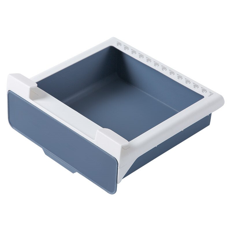Kitchen Cabinet Hanging Shelf Drawer Food Organizer Under Desk Pen Holder Tableware Remote Control Storage Box Forks Spoons Tray: Blue