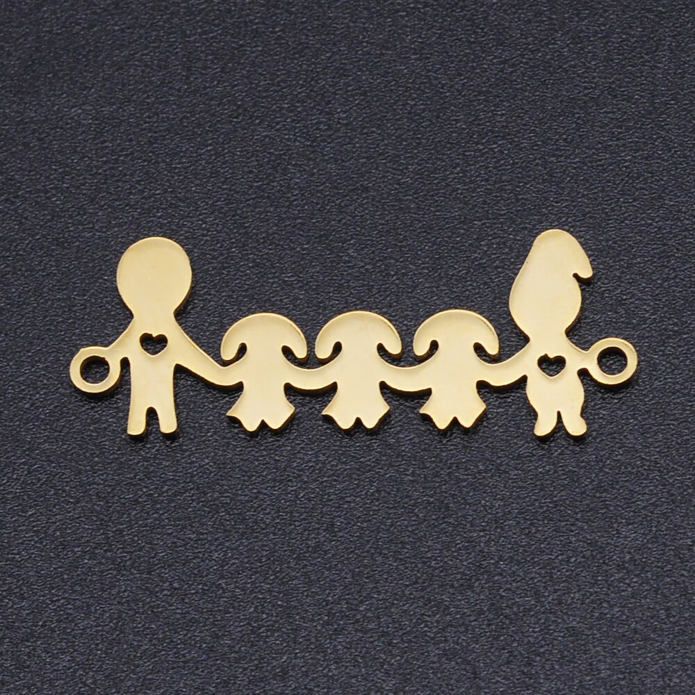 5 stücke/viel 100% Edelstahl Familie Anschluss Reize Schmuck Machen Charme oben: T880-2x5