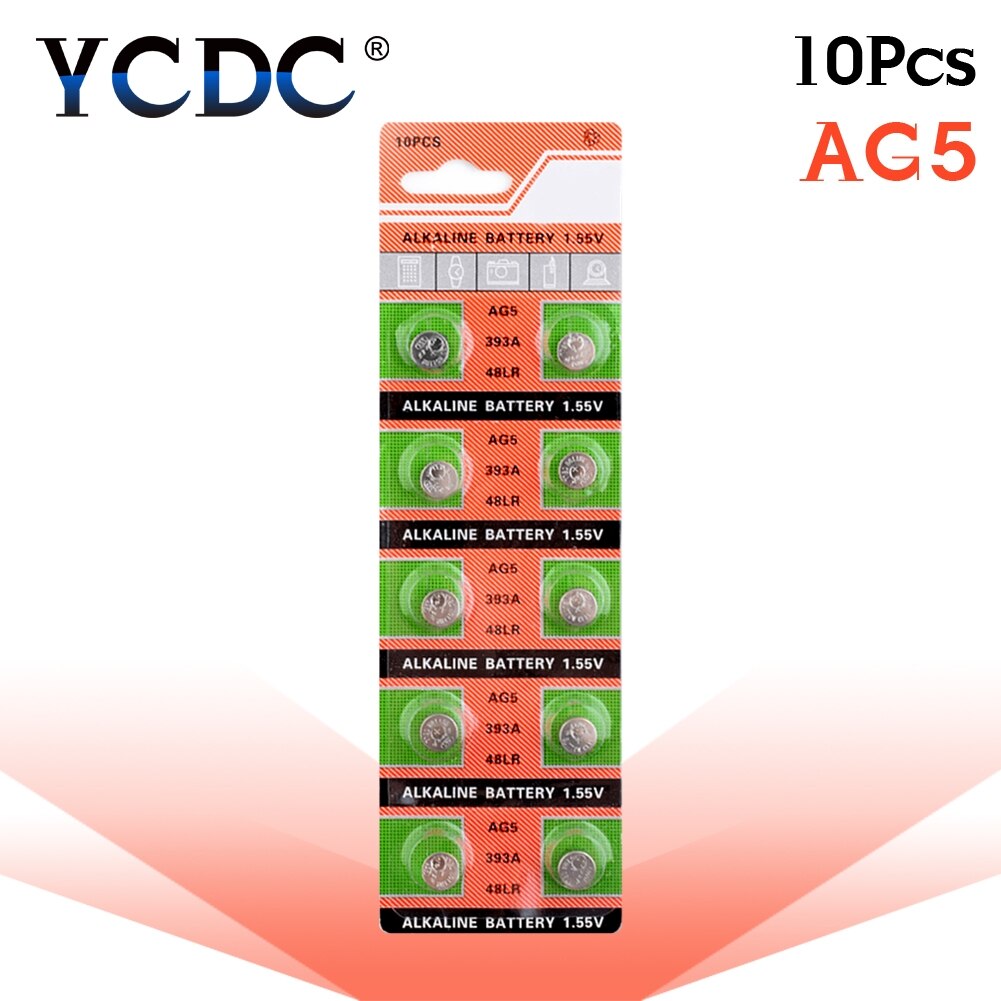 AG0 AG1 AG2 AG3 AG5 Pro Watch Battery 10 Pcs 1.55V AG4 ag4 377a 377 lr626 sr626sw sr66 lr66 Alkaline Batteries Button Cell Coin: AG5