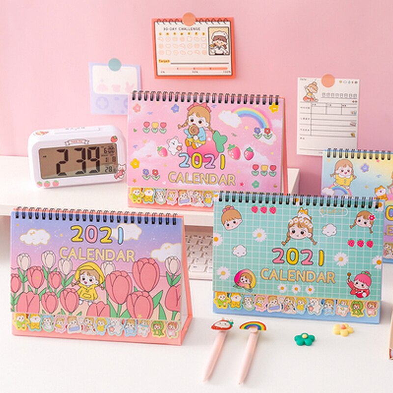 Bureaukalender kersenbloesem liefde bureaukalender desktop notitieboekje kalender