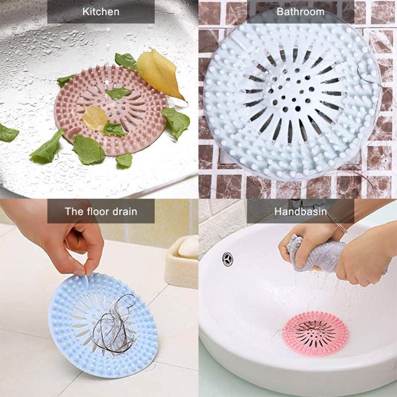 1 st anti-blockerande filter hårsil propp plast pvc silikon dusch badrum golvbrunn diskbänk avloppsskydd n