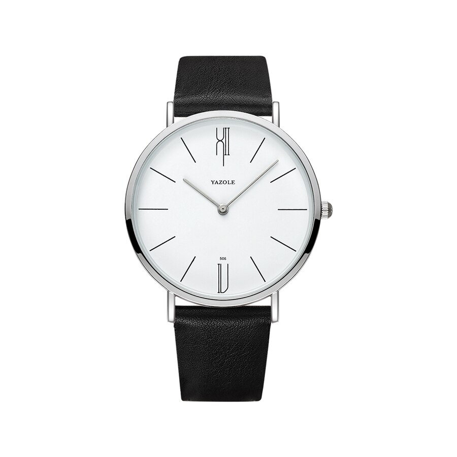 Reloj YAZOLE de lujo para hombre, relojes de pulsera de cuarzo de cuero, reloj de negocios para hombre, reloj de pulsera informal para hombre, reloj Masculino: Café