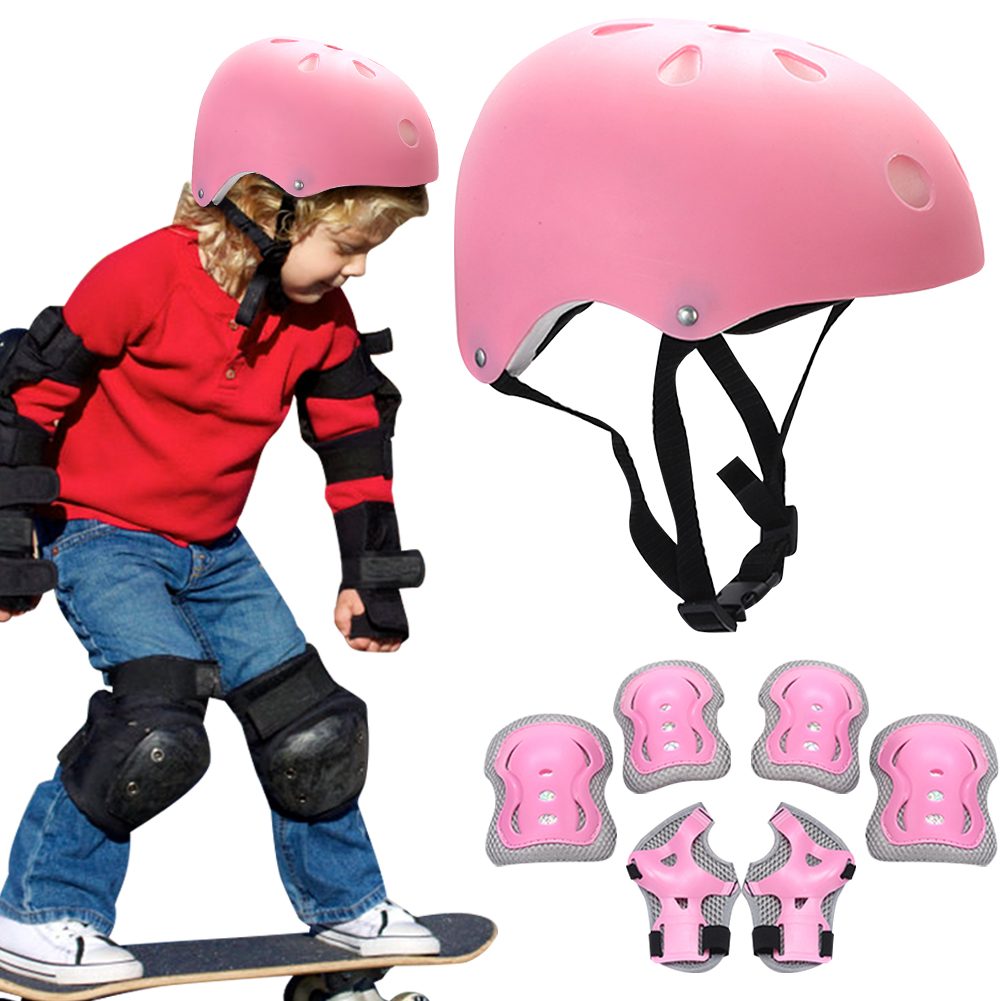 Kids Safety Helmet Knee Elbow Pad Set Toddler Helmet with Protective Gear Set for Bicycle Cycling Skateboard Scooter Skating: green