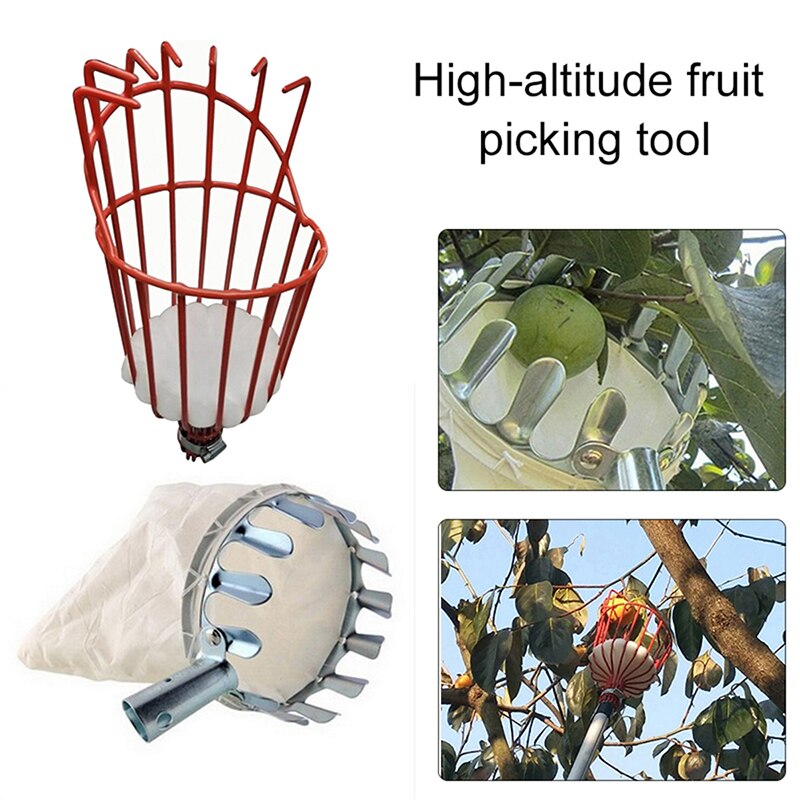 Metal Fruit Picker Orchard Gardening Apple Peach High Tree Picking Tools Fruit Catcher Collector Gardening Tools