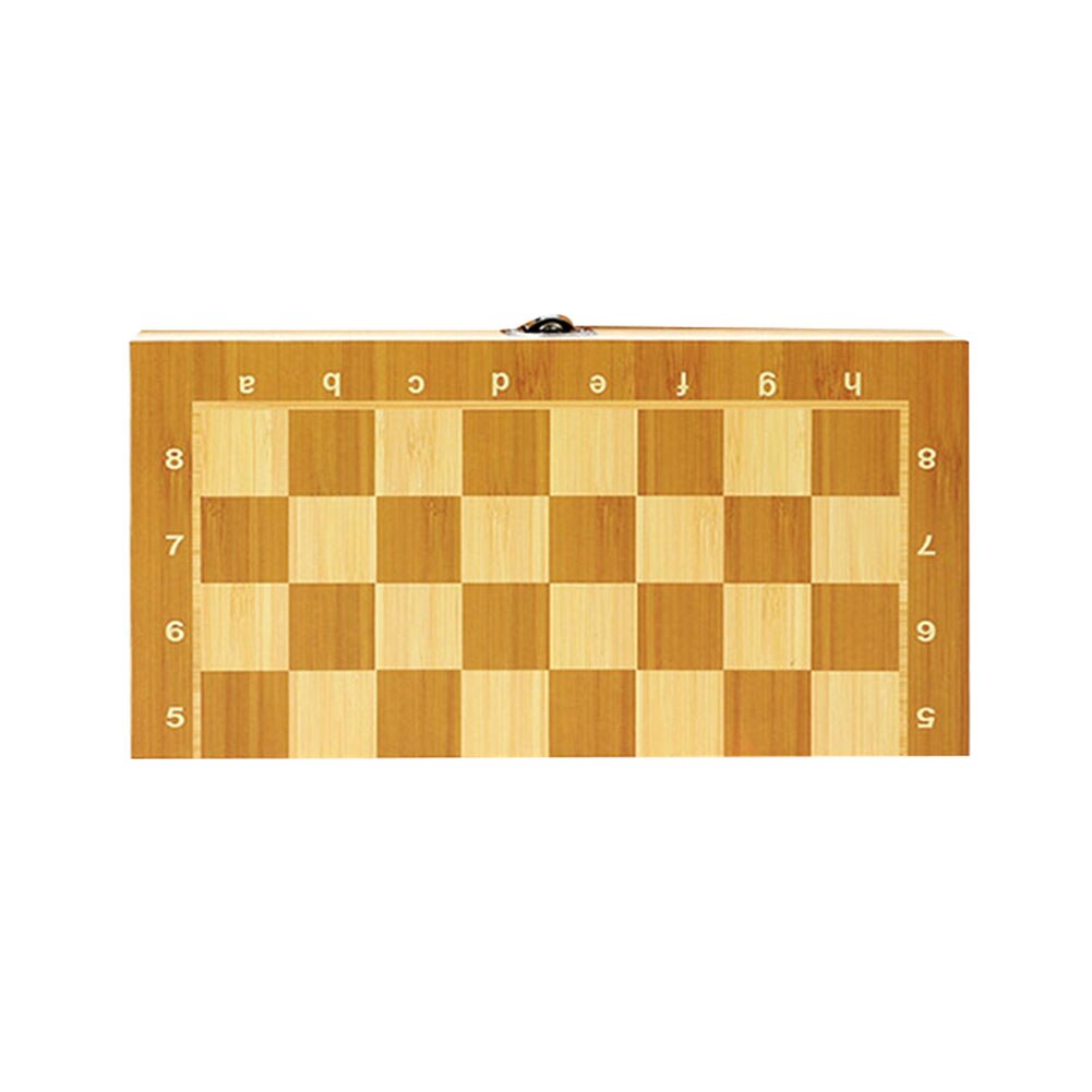 Wooden Foldable Magnetic conjunto de piezas Juego de mesa divertido juego Chessmen colección juegos de viaje de tablero portátil: 24cm  24cm