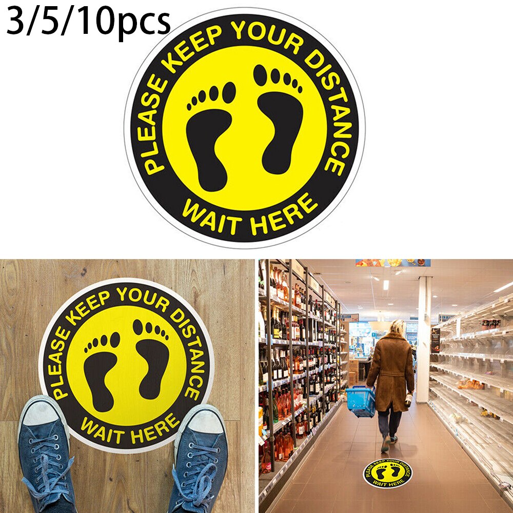 Waterproof Stickers Please Keep Away Your Distance Floor Graphics Stickers For All Occasions Outdoors