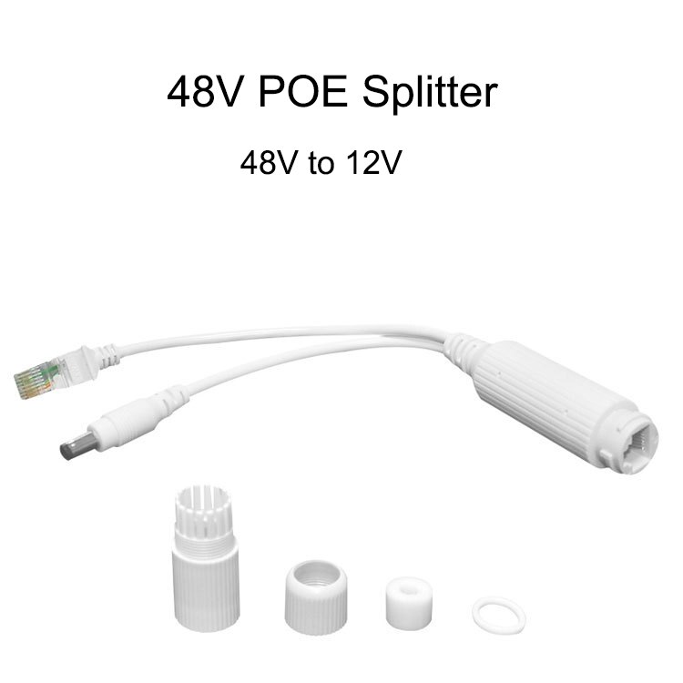 48v poe splitter  to 12v 1a power over ethernet splitter 10/100 mbps ieee 802.3af 12v/1a poe splitter til ip kamera