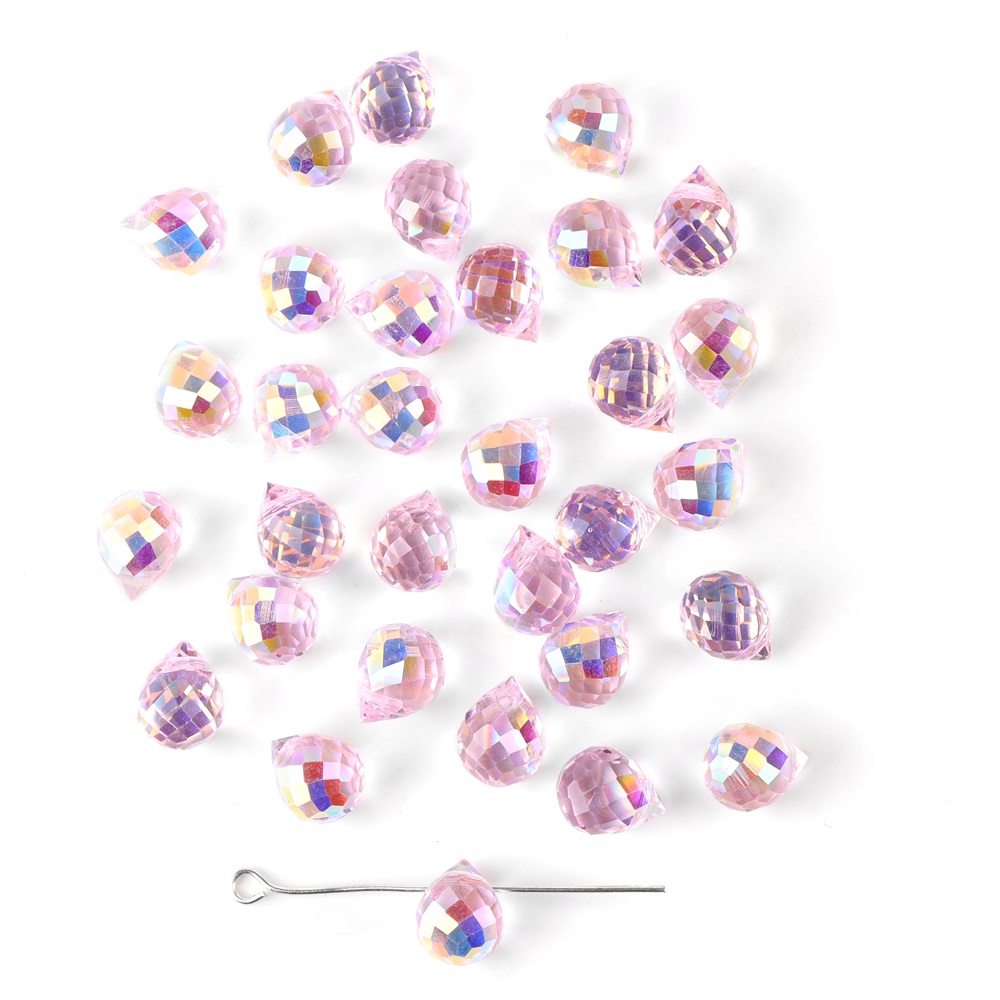 30 Uds. Cuentas de cristal checo de mariposa, abalorios de Color AB, cuentas espaciadoras facetadas sueltas para fabricación de joyería, pendientes hechos a mano DIY: Rojo oscuro