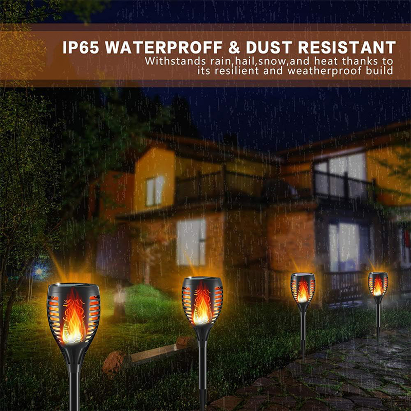 96 LED Solar Waterproof Flickering Flames Torch Lights Outdoor Solar Lantern Landscape Garden Decoration Lighting